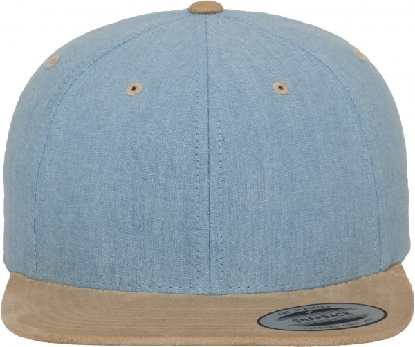 6089CH Chambray-Suede Snapback