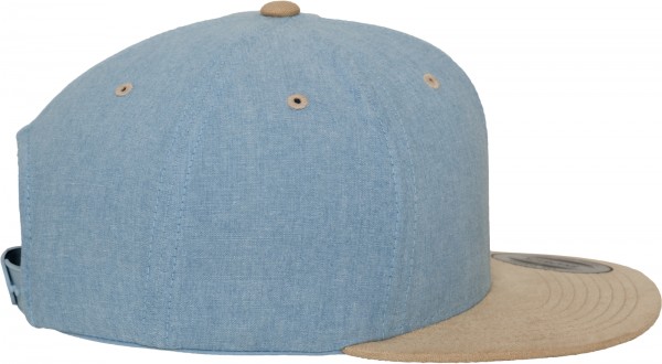 6089CH Chambray-Suede Snapback